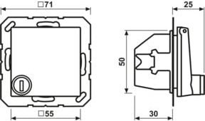 Jung Schuko-Steckdose 16A 250V mit Klappdeckel in Weiß - Bild 1