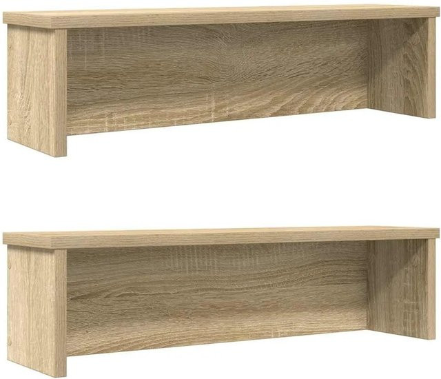 vidaXL Küchenregale Stapelbar 2er Set Sonoma-Eiche, B/T/H: 50 x 15 x 16 cm - Bild 1