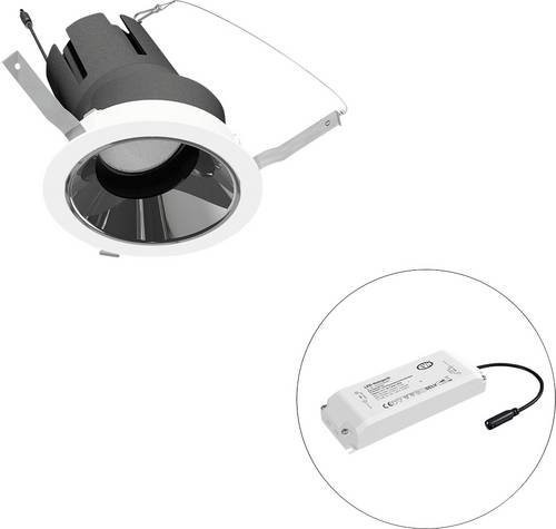 EVN F01R11AM2540L24P LED-Deckenstrahler in Weiß, einstellbarer Einbaustrahler in runder Form - Bild 1