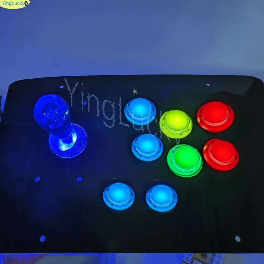 YingLucky 2-Spieler DIY Arcade Spiel-Kit mit LED-Beleuchtung, USB-Encoder und Joystick für PC und Raspberry Pi, Multicolour - Bild 3