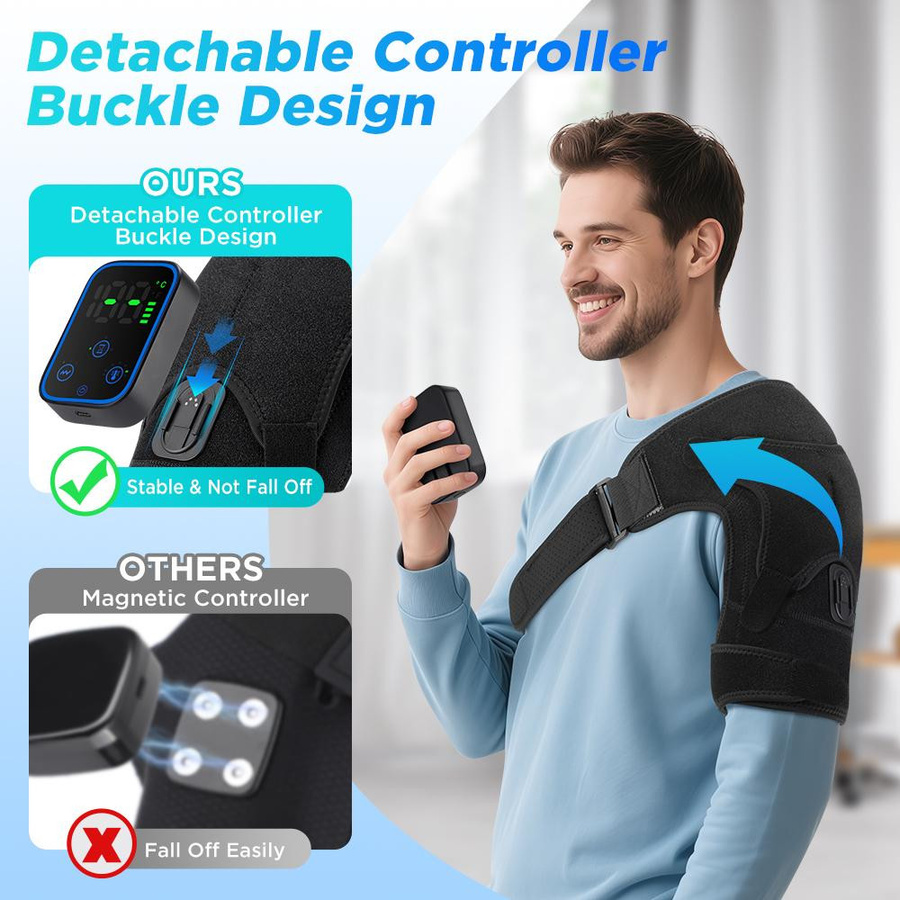Abnehmbare kabellose elektrische Heizung Vibration Massagegerät Schulter Knie Massagegürtel BH - Bild 5
