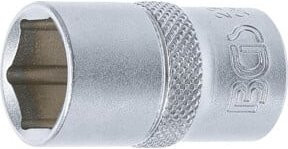 BGS Steckschlüssel-Einsatz Sechskant mit 1/2 Zoll Innenvierkant Antrieb und 16 mm Schlüsselweite in Silber - Bild 1