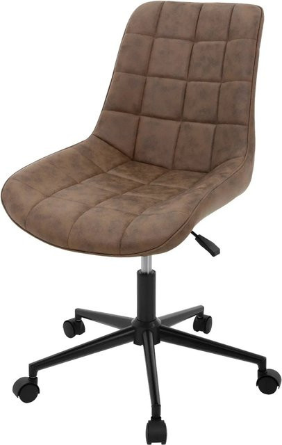 ML-Design Bürostuhl modern in Braun und Schwarz aus Kunstleder, höhenverstellbar und drehbar mit Rollen, B/T/H: 53,0 x 42,0 x 120,0 cm - Bild 1