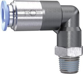 Riegler L-Steckverschraubung Blaue Serie selbstabsperrend, R 1/2 außen, blau - Bild 1