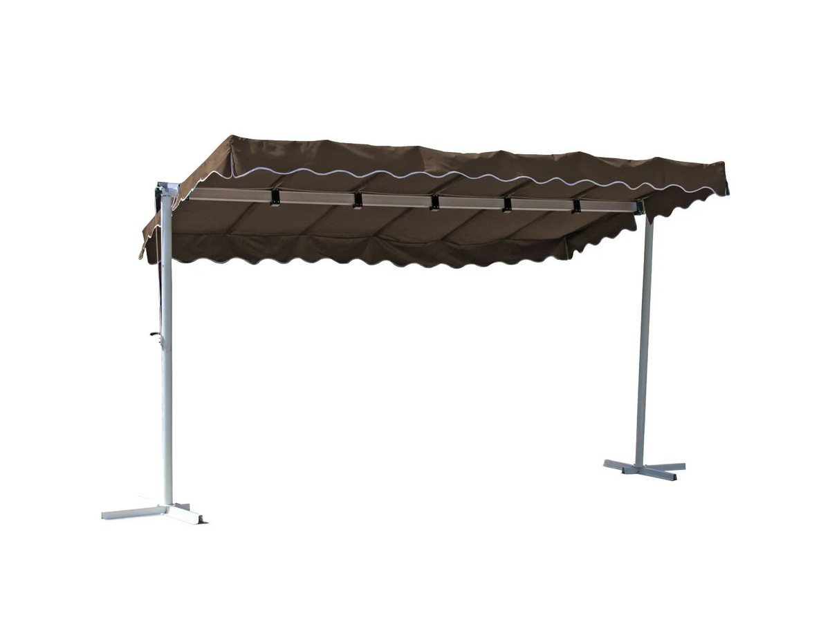 GRASEKAMP Ziehharmonika-Markise mit Gelenkarm in Taupe aus Polyester - Bild 2