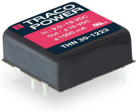 TracoPower THN 30-4813 DC/DC-Wandler Print 48 V/DC auf 15 V/DC 2.5A 30W Schwarz - Bild 1