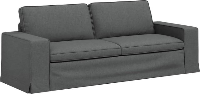 vidaXL Sofa Dunkelgrau mit Stoffbezug und Metallrahmen B/T/H: 222 x 80 x 82 cm - Bild 1