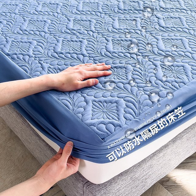 Dreamreal Wasserdichter Matratzenschoner in Weiss, atmungsaktive und geräuschlose Matratzenauflage als verdicktes Spannbettlaken - Bild 1