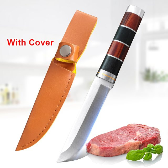 GuanQi Allzweckmesser aus Edelstahl mit Holzgriff für Fleisch, Fisch und Obst - Bild 1
