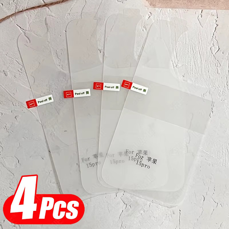 SFHOMIE Hydrogel Schutzfolie für die Rückseite von iPhone 11 12 13 14 15 16 Pro Max Plus, 4er-Pack, transparent - Bild 3