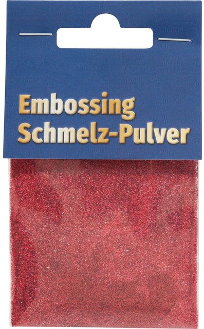 Einbrennpulver für Embossing Glitter-Rot 10 g - Bild 1