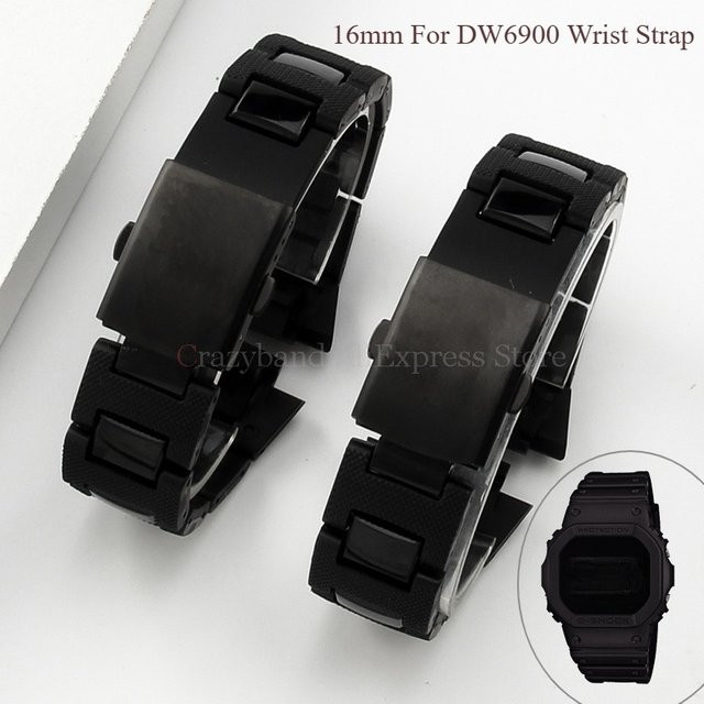 Uhrenarmband Kunststoff, Schwarz, 16 mm, Unisex - Bild 1