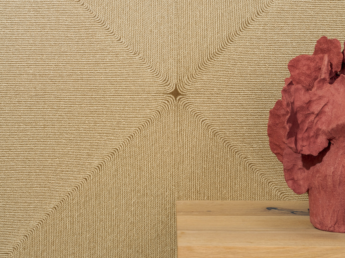 Élitis Tapete Cocon VP 994 10 in Beige mit abstraktem Design aus Vinyl und Vlies - Bild 1