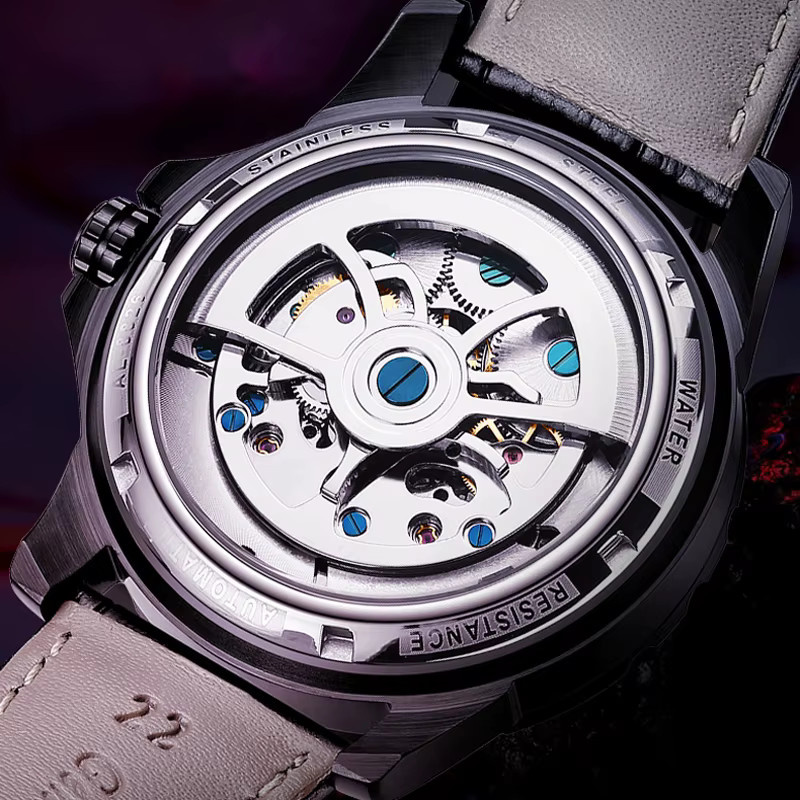AILANG Armbanduhr, Doppel Tourbillon, Automatik, Edelstahl, Silikon, Herren - Bild 5