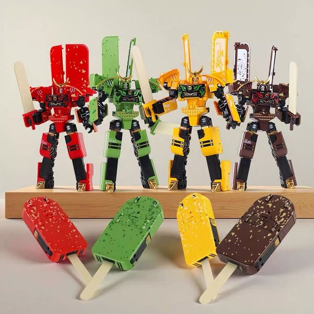 Potdemiel 2-in-1 Eiscreme-Transformationsroboter, Mecha, Lernspielzeug - Bild 1