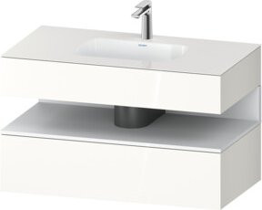Duravit Qatego Einbauwaschtisch-Möbel-Set in Weiß matt, B/T/H: 100 x 55 x 60 cm - Bild 1