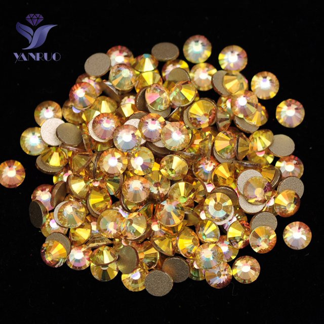 YANRUO Glitzer-Strasssteine, Gold, Metallic, zum Aufkleben auf Nägel - Bild 1