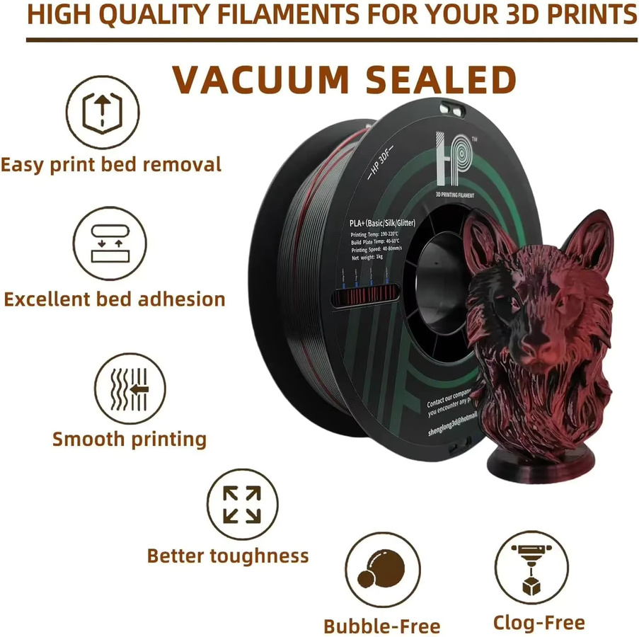 HP 3D-Drucker-Filament Set, 3 Rollen, Farbe: Grün, Durchmesser: 1,75 mm, Gesamtgewicht: 3 kg, passend für die meisten FDM-3D-Drucker - Bild 4