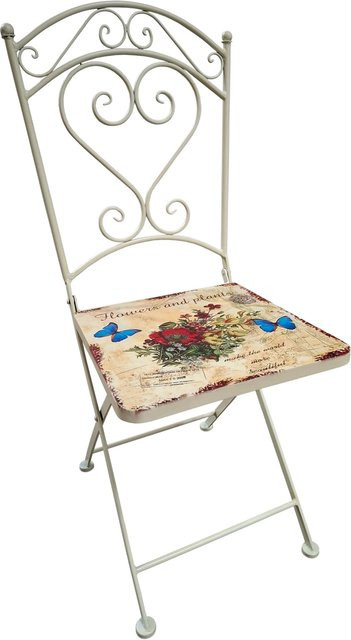 HTI-Living Metallstuhl Flowers and Plants im Vintage-Design - Bild 1