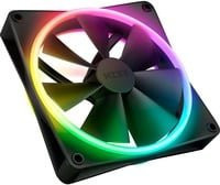 NZXT F140 RGB DUO Single Gehäuselüfter, Schwarz, B/T/H: 14 x 14 x 2,5 cm, Multicolour - Bild 1