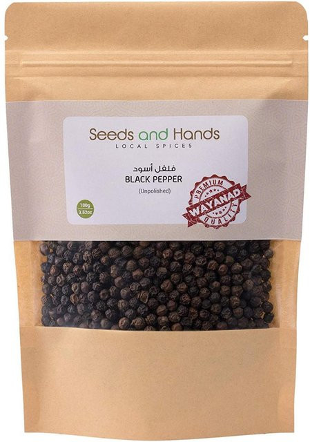 Seeds and Hands Schwarzer Pfeffer unpoliert 100 g - Bild 1