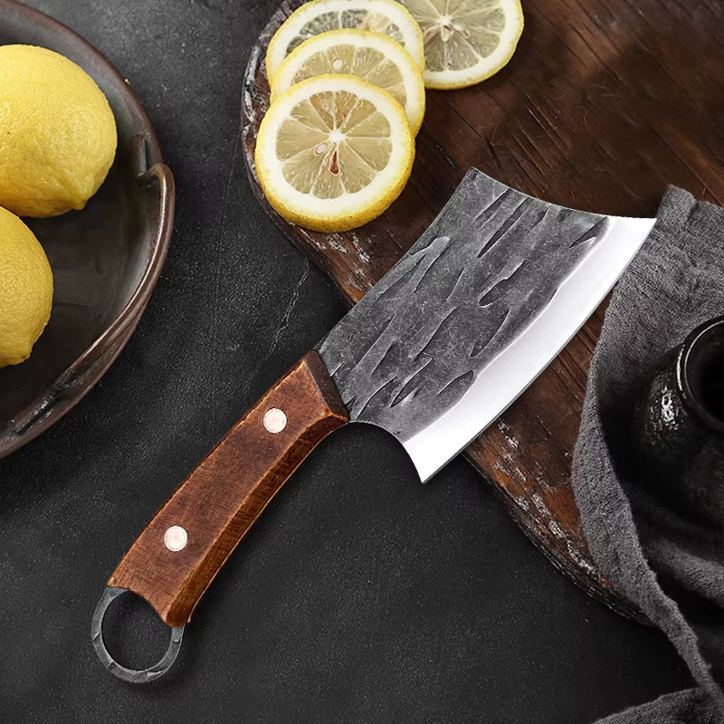 InLeung Geschmiedetes Ausbeinmesser aus Edelstahl in Silber mit Holzgriff - Bild 5