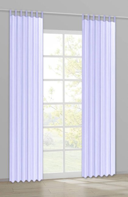 Sensation Schlaufenvorhang aus Organza und Polyester in Flieder, B: 140 cm, H: 235 cm - Bild 1