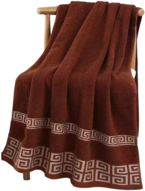 Besticktes Baumwoll-Badetuch von Yiran bag, B/H: 70 x 140 cm - Bild 1