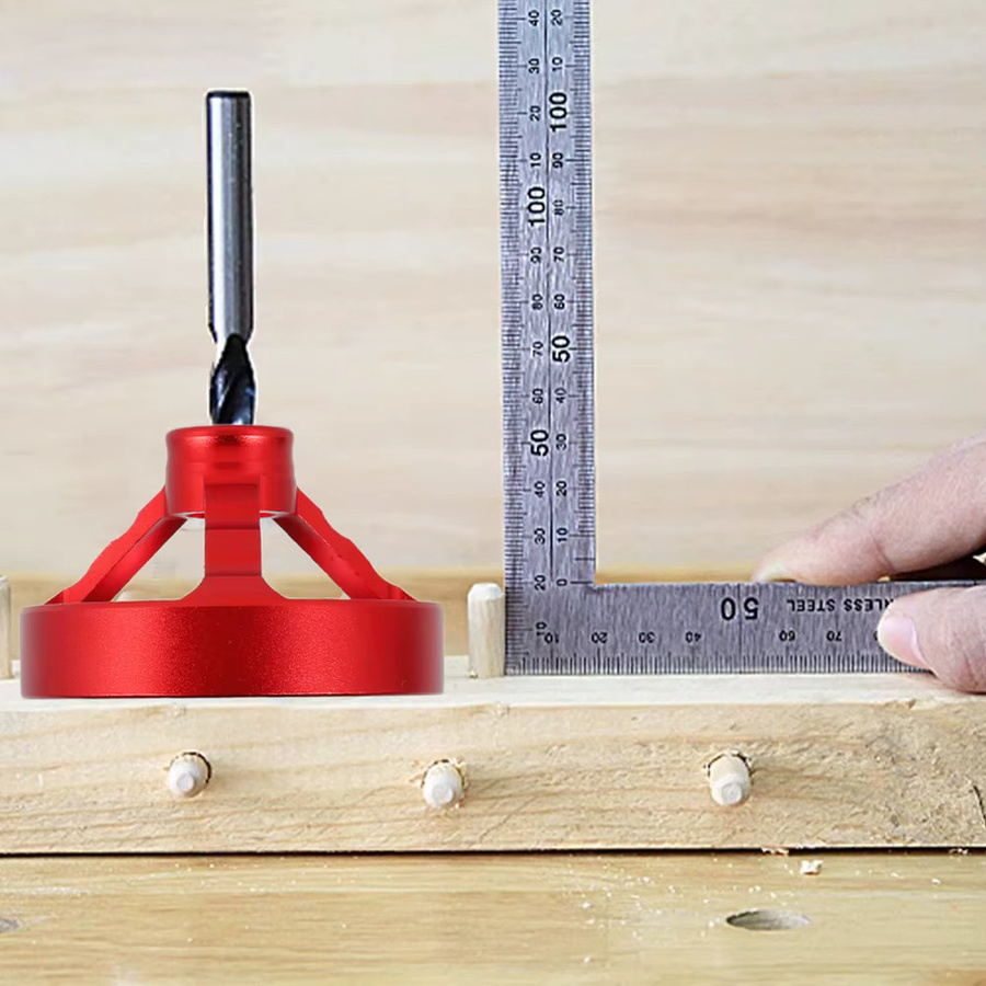 Toorise Vertikaler Bohrer Guide mit Leuchte für Holzbearbeitung, Rot, 5-10mm - Bild 3