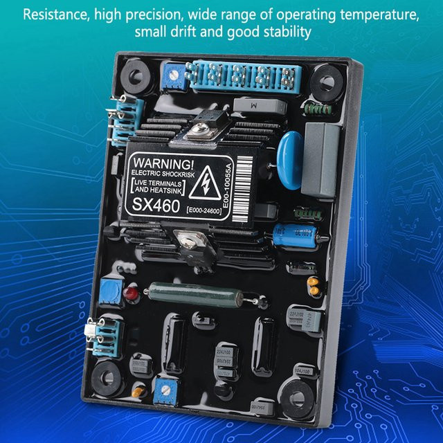 Qiilu Motorspannungsregler SX460 Automatischer AVR für Generatoren mit Eingang 190-264 VAC - Bild 1