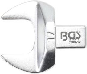 BGS Einsteck-Maulschlüssel 6900-17 aus Chrom-Vanadium in Silber, Schlüsselweite 17 mm, Aufnahme 9 x 12 mm - Bild 1