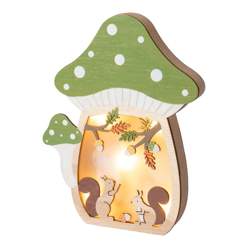 LED-Dekoration Pilz von viva domo in Grün für den Herbst als Tabletop-Deko - Bild 2