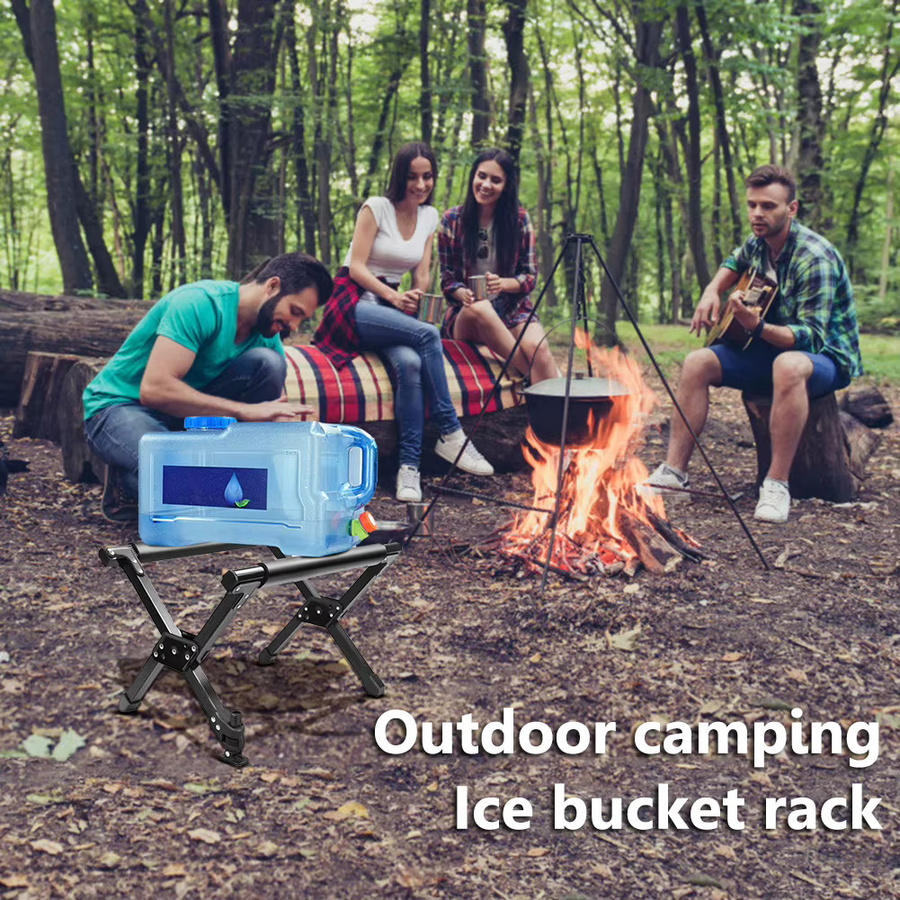 APWIKOGER Tragbarer Camping Kühler Ständer aus Aluminiumlegierung für Eisboxen und Grill beim Wandern und Picknick - Bild 5