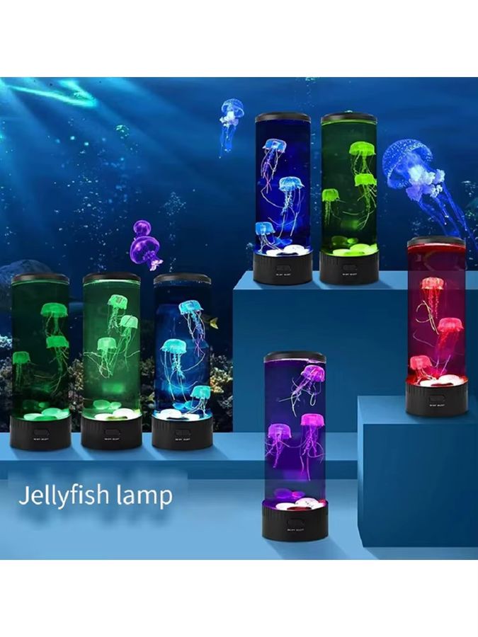 FRST LED-Quallenlampe mit 7 wechselnden Farben, USB- und batteriebetrieben, Schwarz - Bild 6