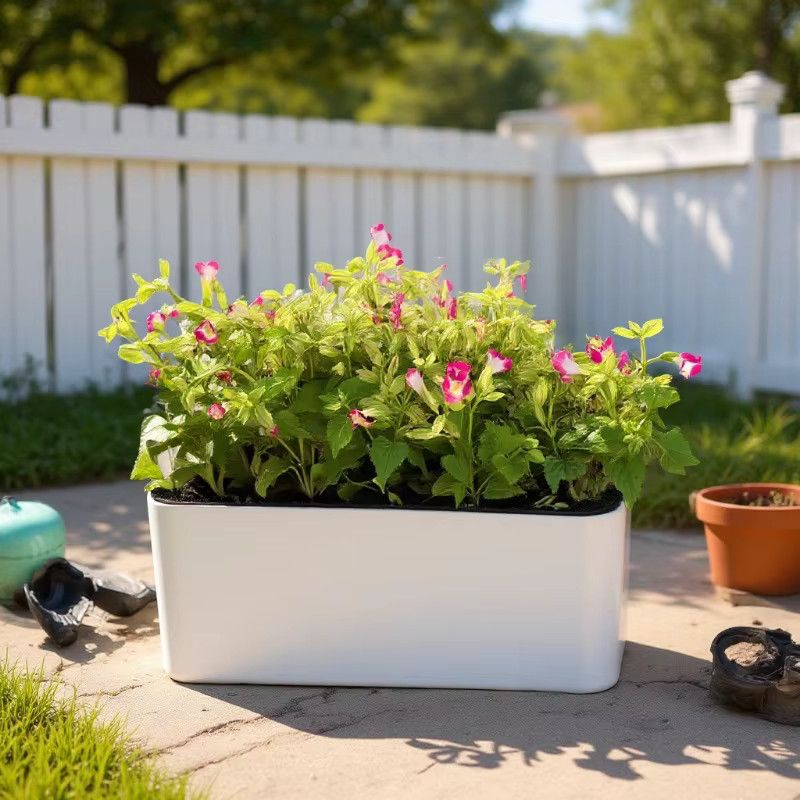 Rechteckiges Pflanzgefäß von ACRDDK mit Wasserstandsanzeige für Garten und Zimmerpflanzen - Bild 1