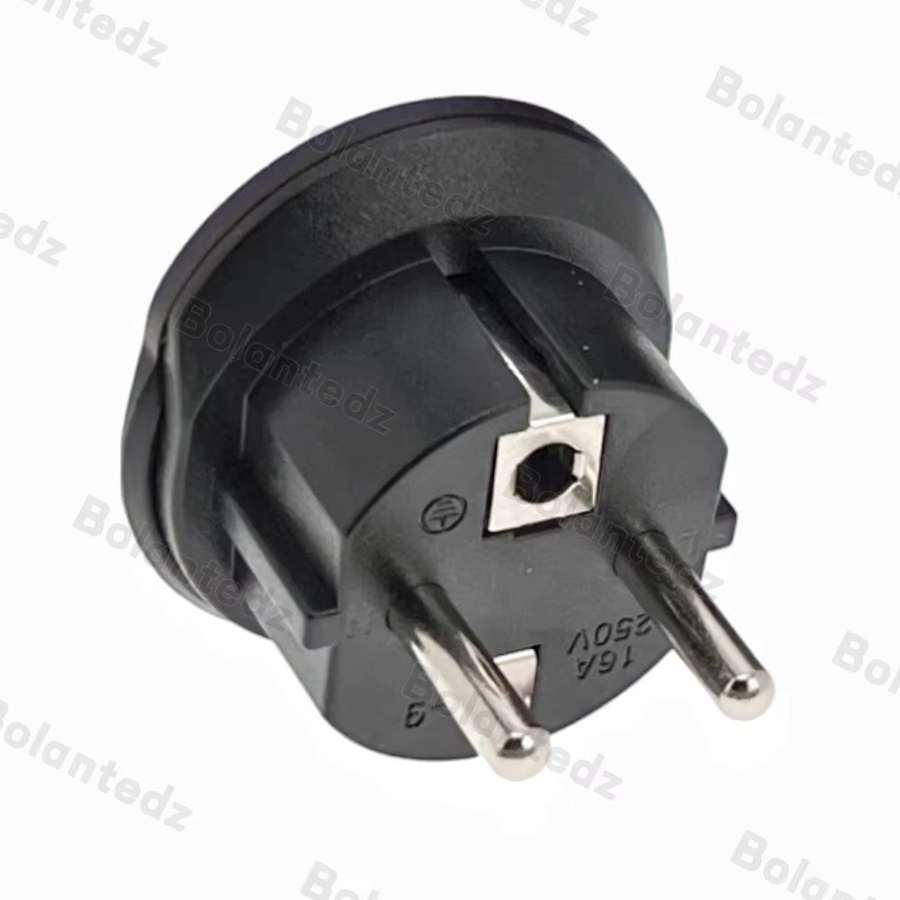 Bolantedz Universal Reiseadapter Multifunktion für UK EU US AU zu Euro Schuko Typ-F Konverter 16A in Schwarz oder Weiß - Bild 2