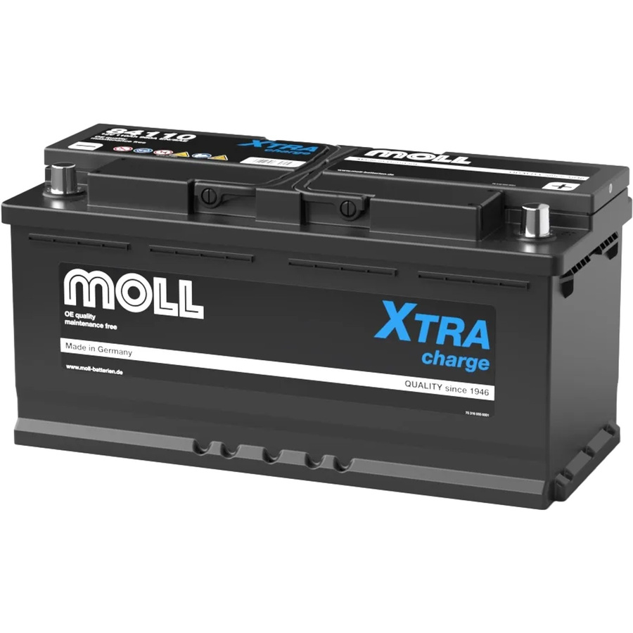 MOLL Xtra Charge Starterbatterie 84110 12V 110Ah 960A in Schwarz - Bild 2
