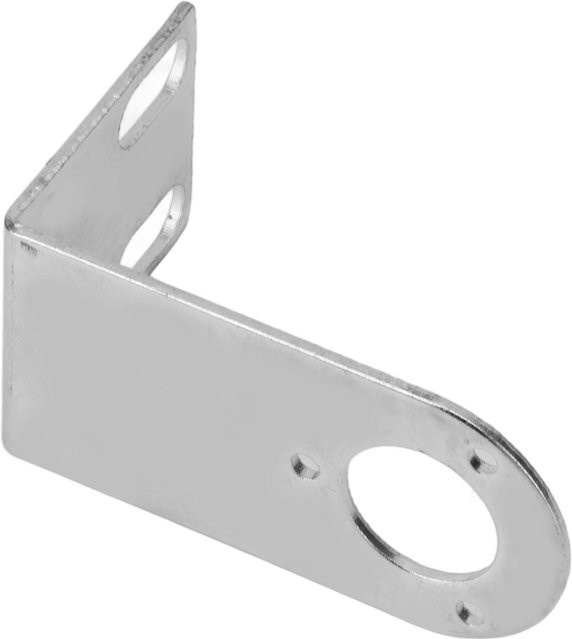 Montageständer für Drehgeber aus Metall in Weiß mit Digitalanzeige und L-Typ Befestigungswinkel, Lochdurchmesser: 21 mm - Bild 1
