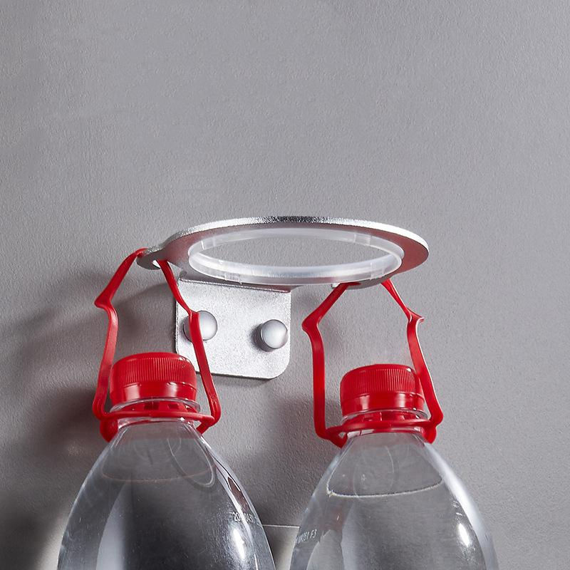 LChome Wandmontierter Haartrockner Halter aus Aluminium in Silber mit Kleiderbügel und Organizer-Regal - Bild 2