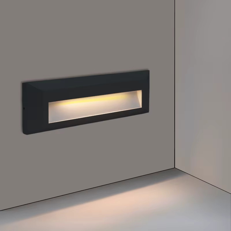 WAAJEA Moderne Aufputz-LED-Treppenstufenleuchte aus Legierung, 6 W, wasserdicht, Wandleuchte für Garten, Veranda und Treppen - Bild 5