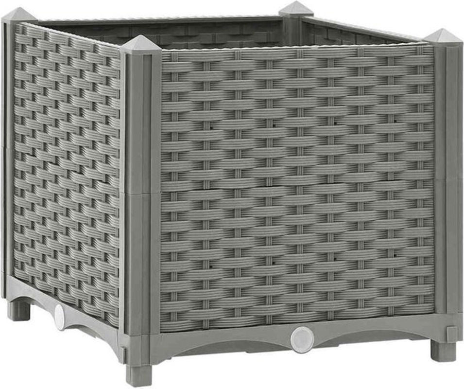 Hochbeet Vidaxl aus Polypropylen in Grau, B/T/H: 40 x 40 x 38 cm - Bild 1