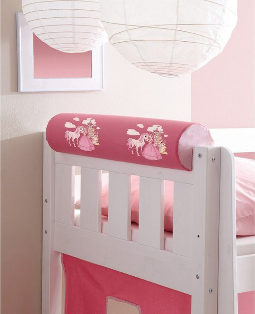 TiCAA Kinder Nackenrolle Bolster mit Tiermotiven aus Baumwolle, Pink, B/T/H: 79 x 1 x 1 cm - Bild 1