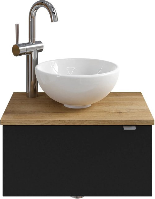 Pelipal Einzelwaschtisch Serie 6915 in Schwarz mit Softclose, Breite: 51 cm - Bild 1