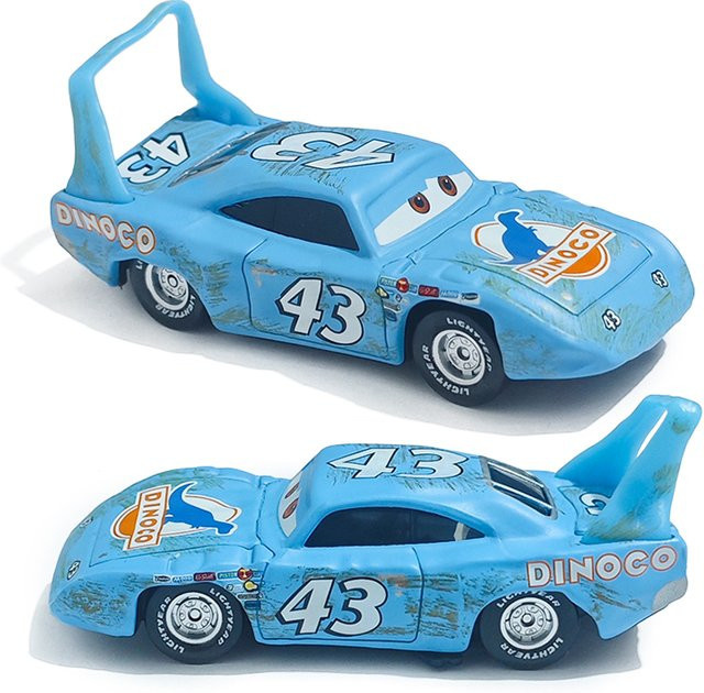 TAKARA TOMY Disney Cars Modell 43 Strip Weathers Dinoco Battle-Damaged Car, Metalldruckguss, 1:55 - Bild 1