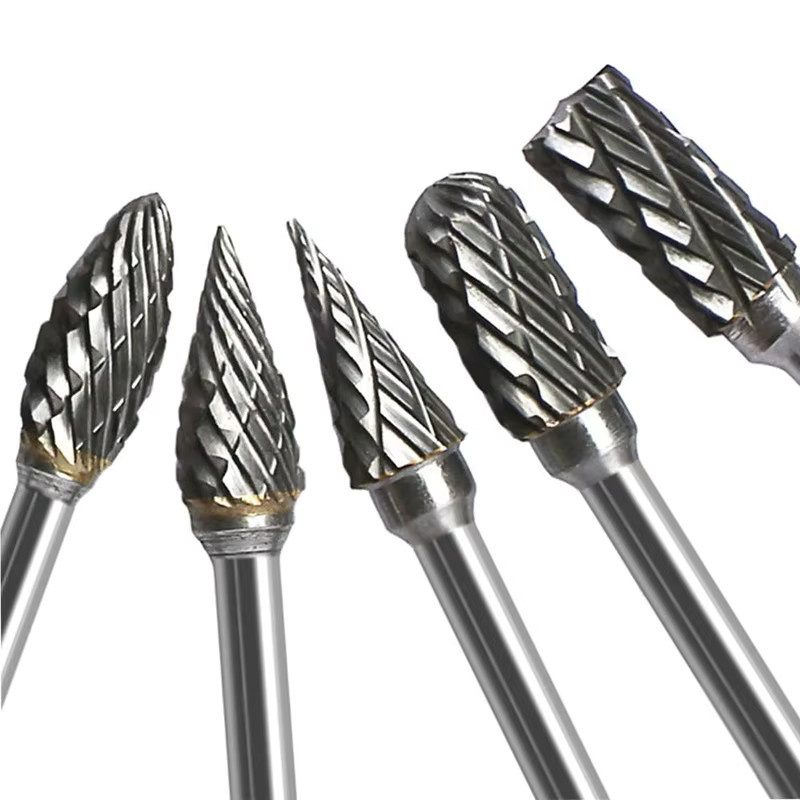 Fbiannely Rotations-Hartmetall-Frässtift-Set aus Wolframstahl in Silber mit 1/8 Zoll Schaft und 1/4 Zoll Kopflänge für Holzbearbeitung, Metall, Bohren, Schnitzen, Gravieren und Polieren - Bild 2