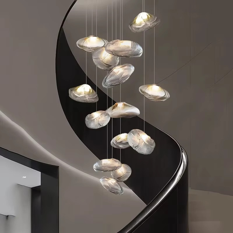 Joemade Nordische Pendelleuchte in Amber für Wohnzimmer, Schlafzimmer und Esszimmer - Bild 3
