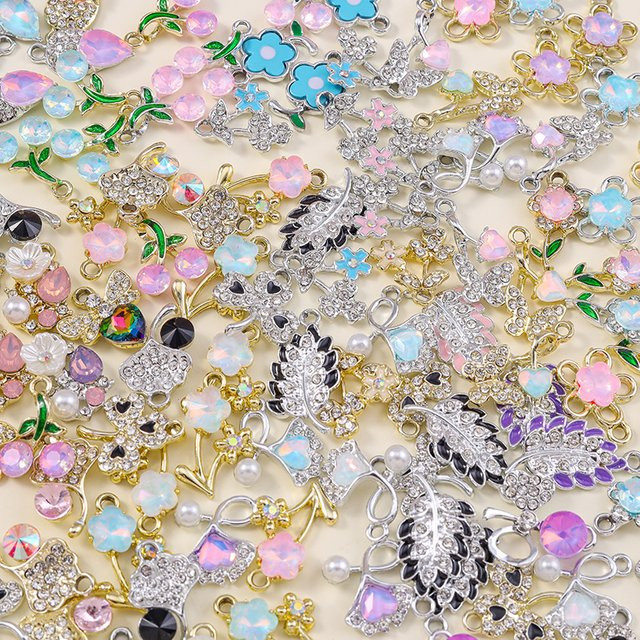 Charms-Anhänger Kristall, Blumen, Bunt, Unisex - Bild 1