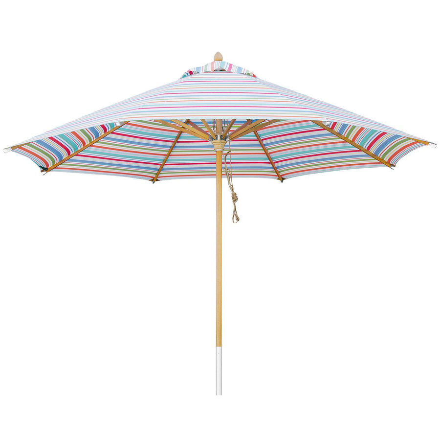 Anndora Sonnenschirm rund gestreift in 7 Farben, Durchmesser: 3,5 m, wasserabweisender Polyester mit hohem UV-Schutz - Bild 1