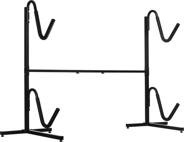 SPORTNOW Kajakgestell aus Stahl in Schwarz für 2 Kanus oder Surfboards, B/H/L: 72,5 x 157 x 240 cm - Bild 1