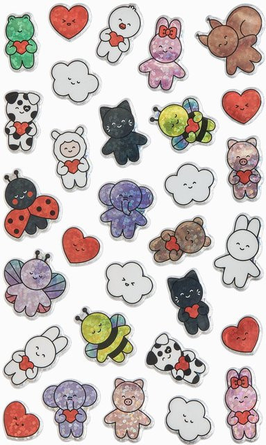 Rico Design Paper Poetry Puffy Sticker Chingu in Multicolor B: 19,0 cm, H: 25,0 cm - Bild 1